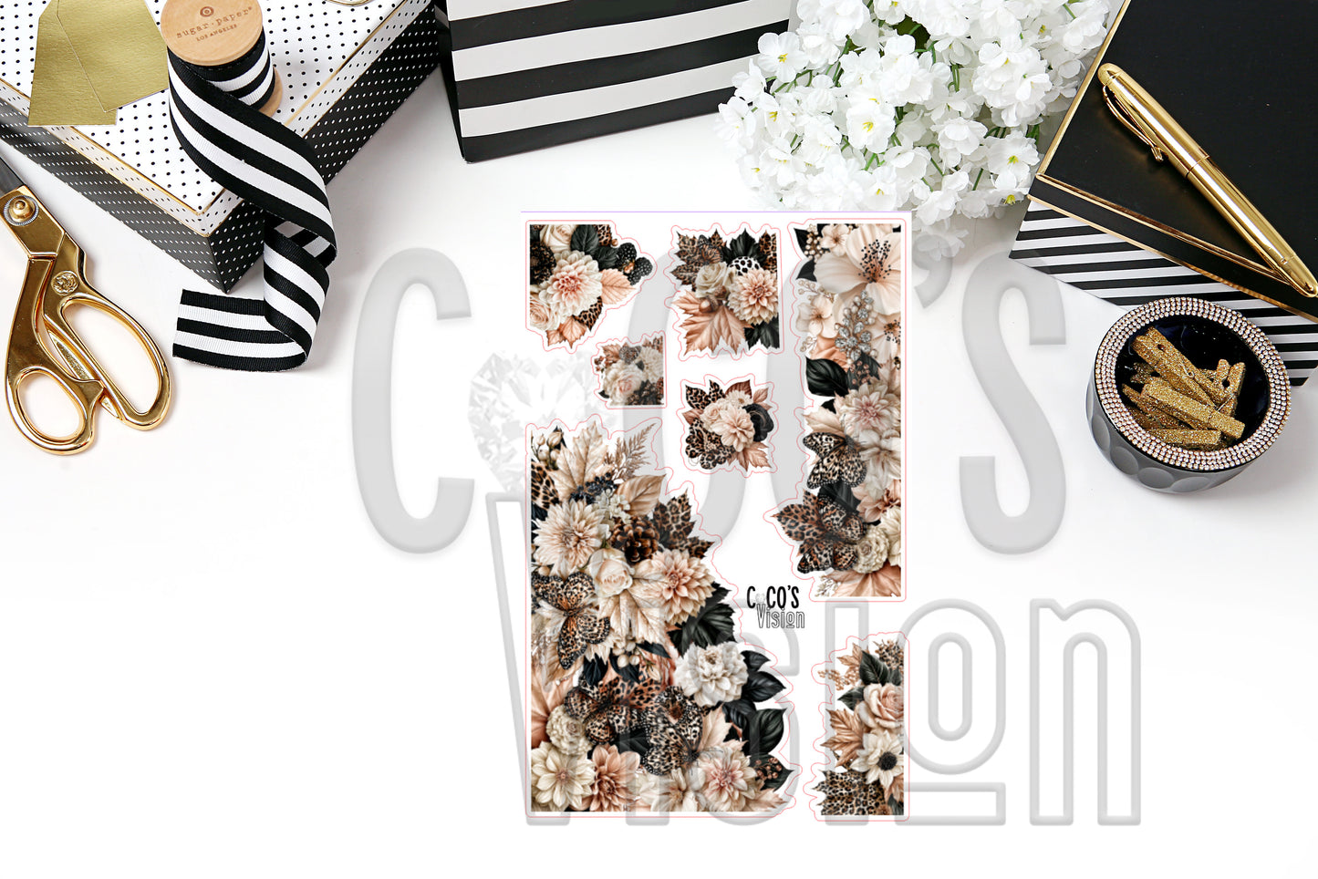 Cheetah Rose Gold Floral