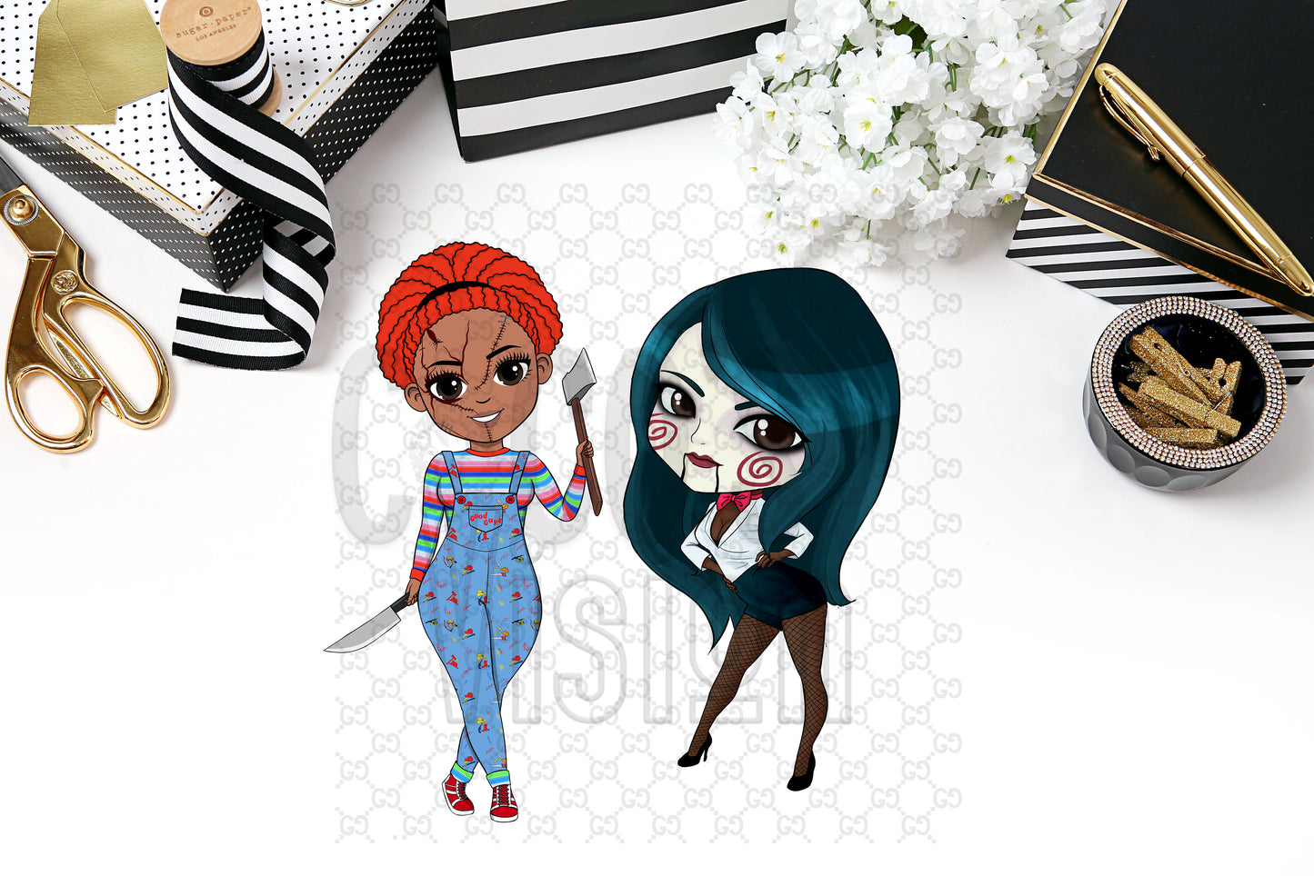 Chucky Saw Halloween Chibis