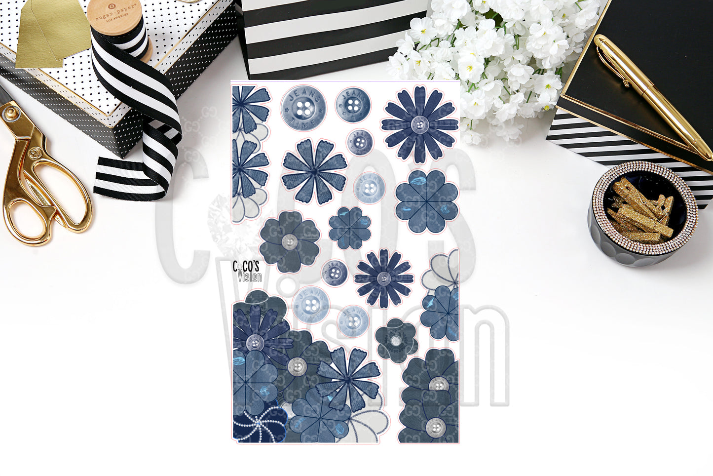 Denim Florals