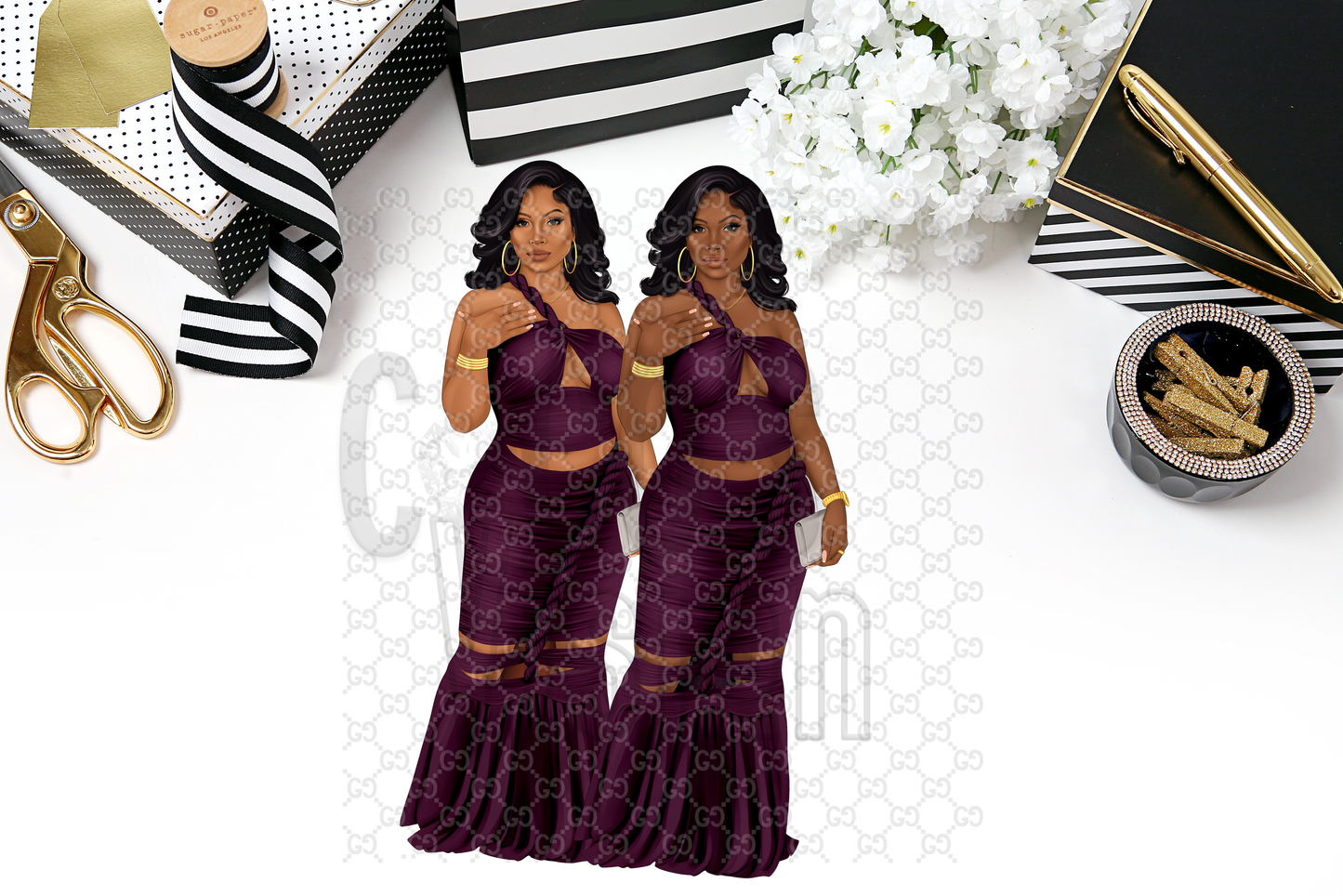 Deonna Orange Maroon
