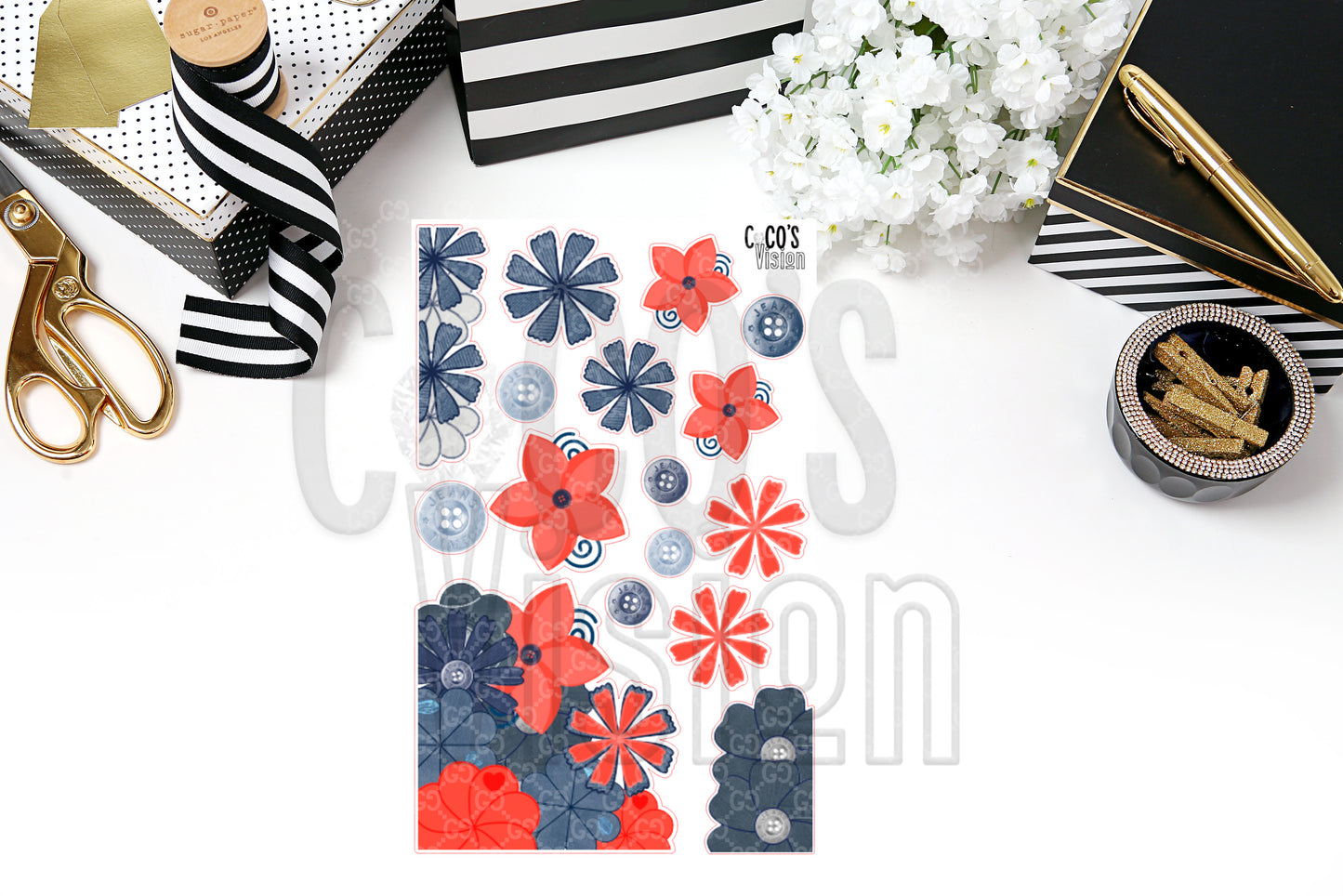 Denim Florals