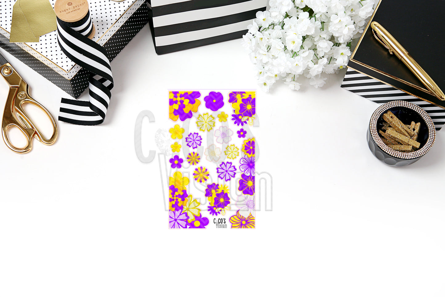 Purple & yellow Florals