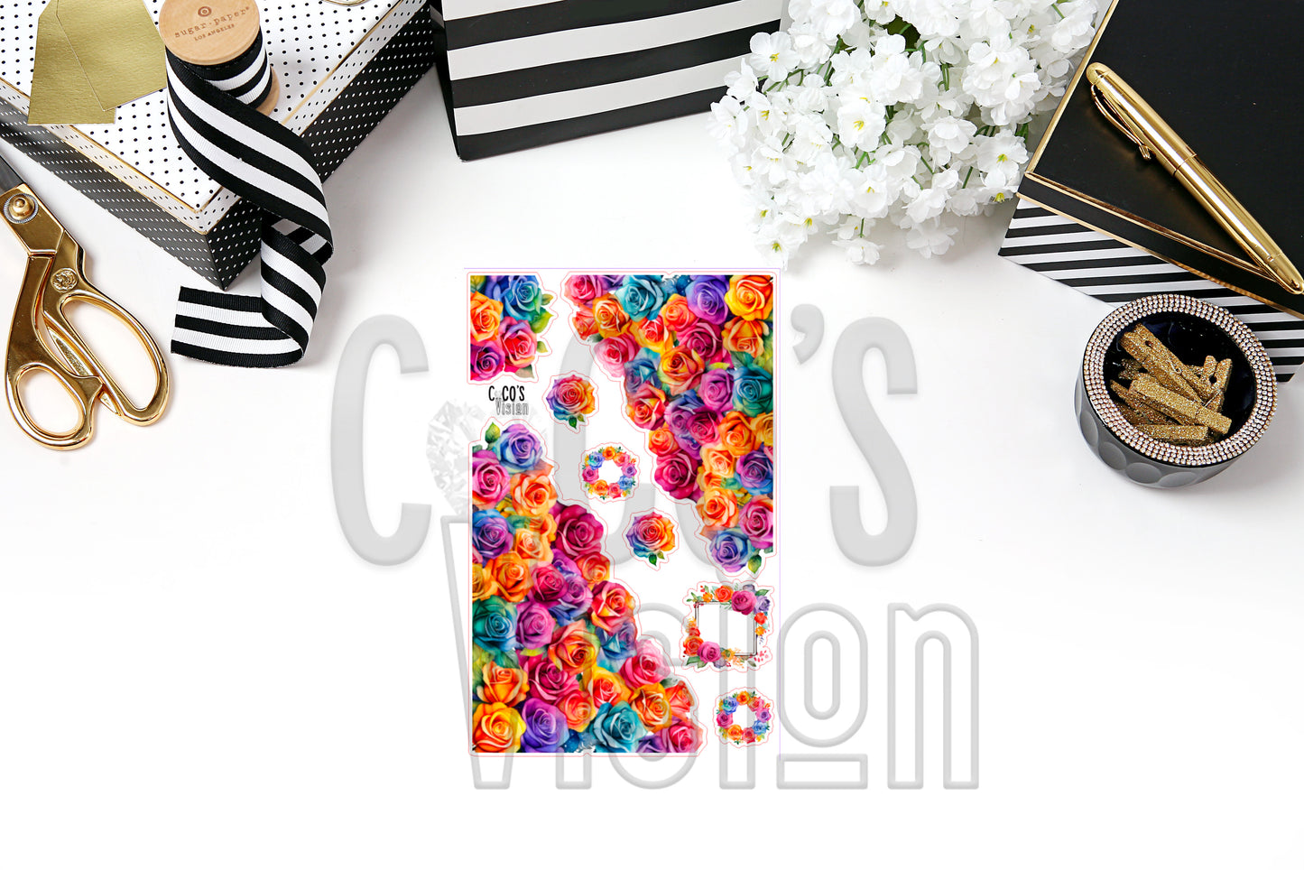 Roses Rainbow Floral