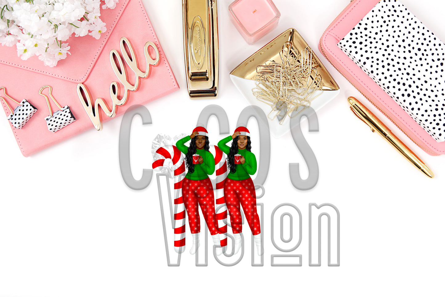 Candy Cane Green and Red