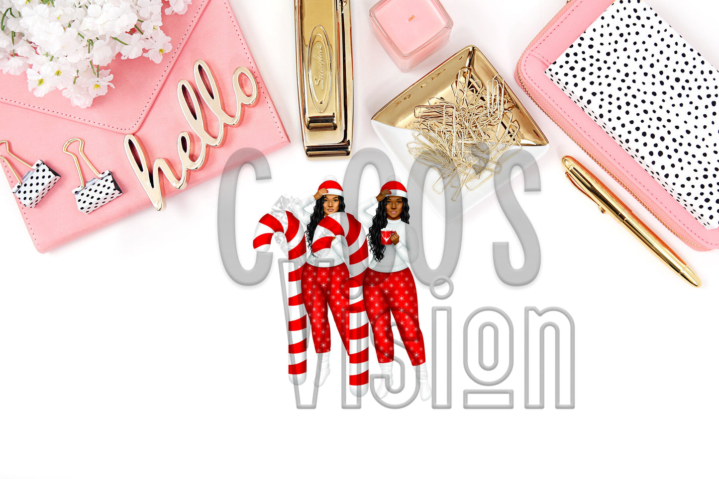 Candy Cane White and Red