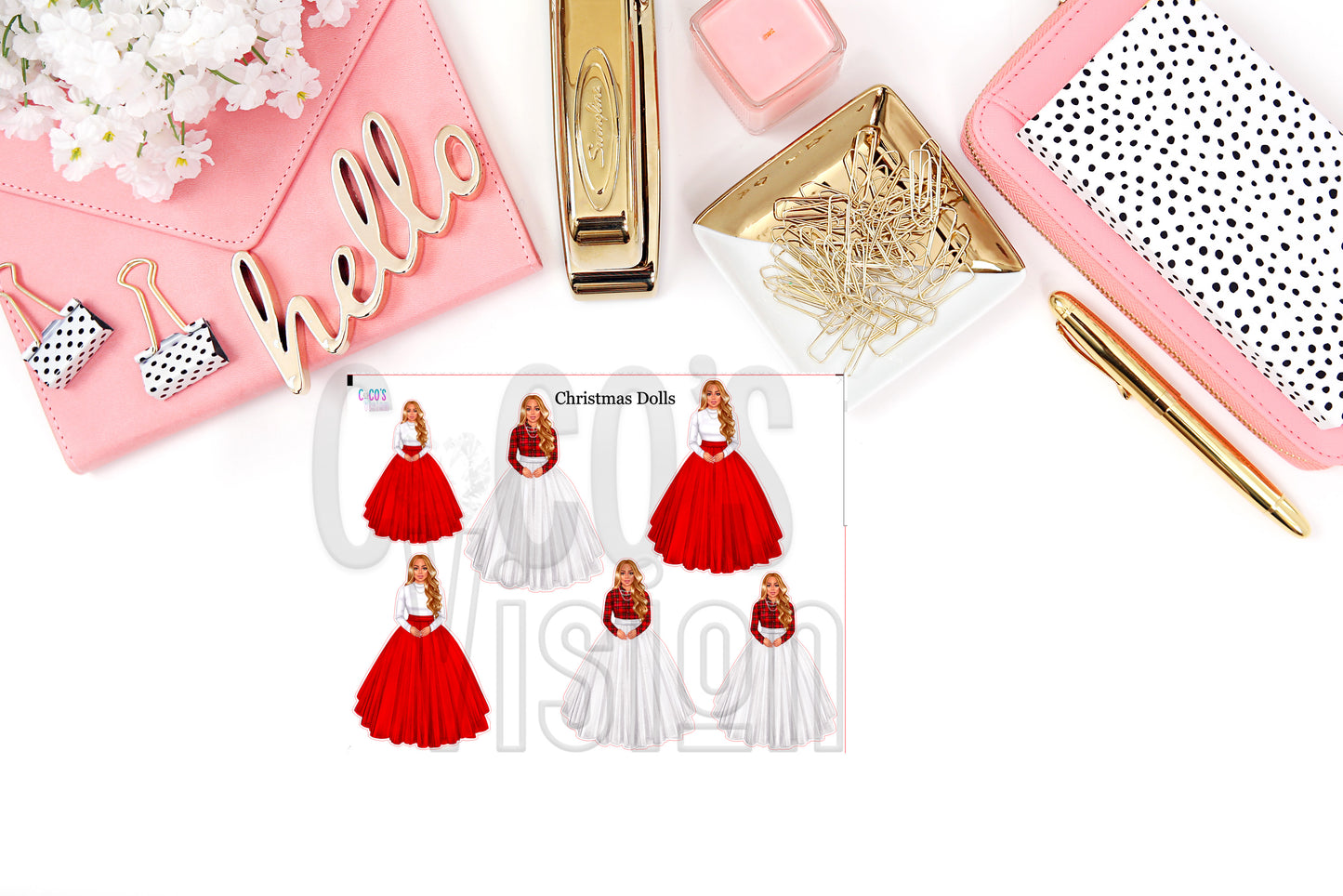 Christmas Dolls Blonde Hair **Digital Only**