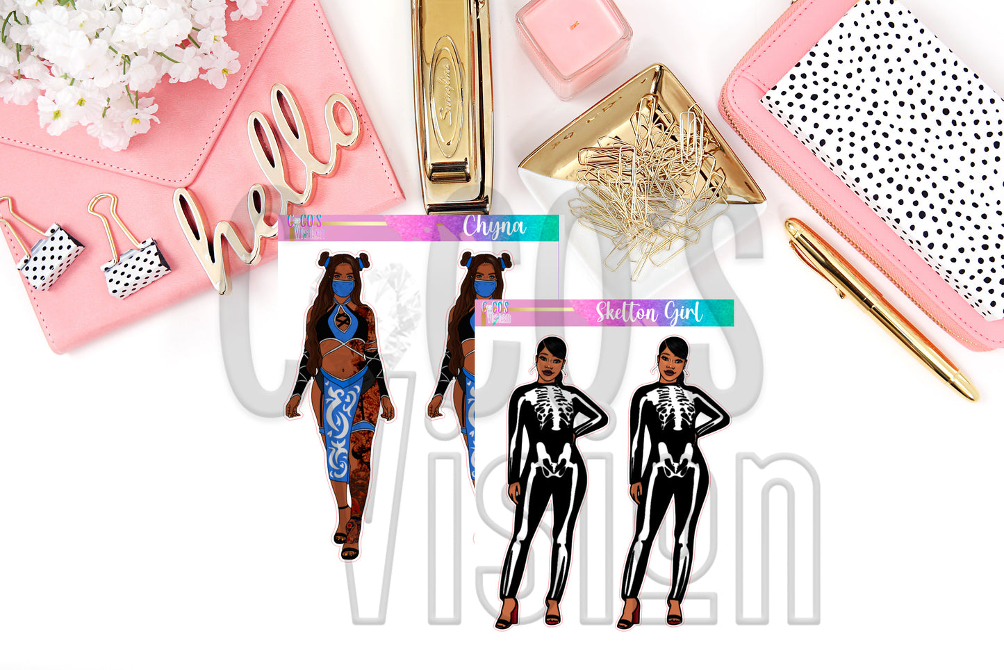 Chyna/ Skelton Girl Stickers