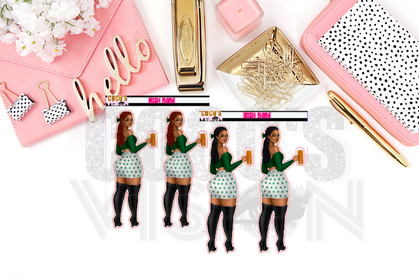 Irish Babe Stickers