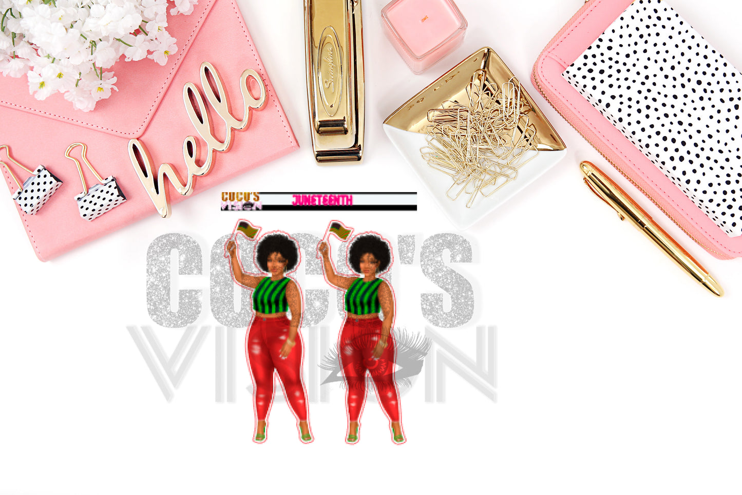 Juneteenth Girl Stickers