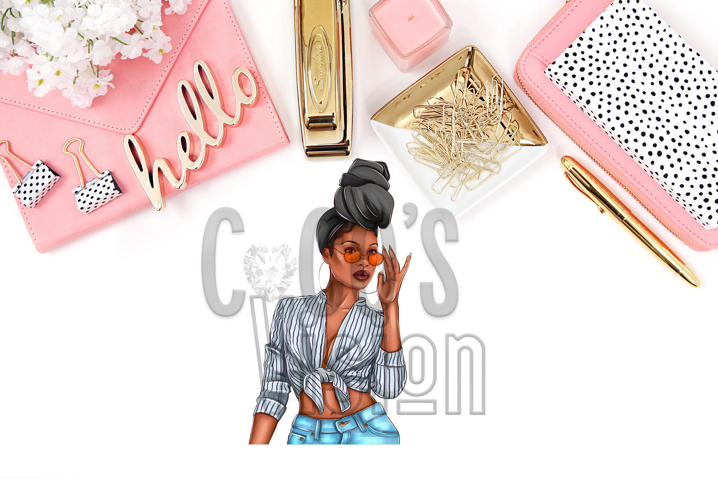 Nubian in Black Stickers