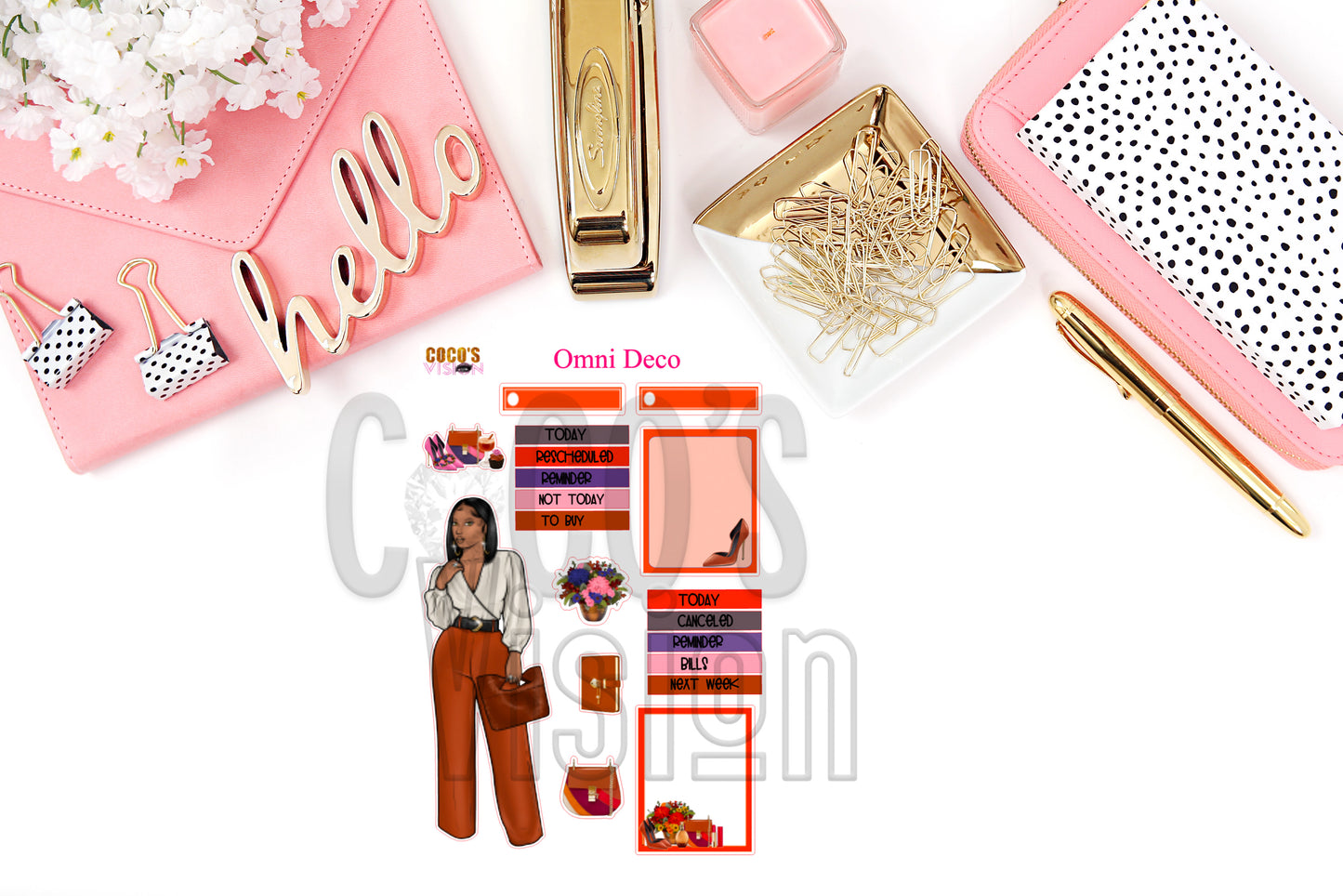 Omni Deco 1/2 Sheet Stickers