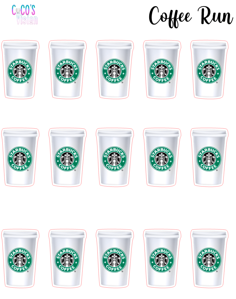 Coffee Run Stickers **Digital Only**
