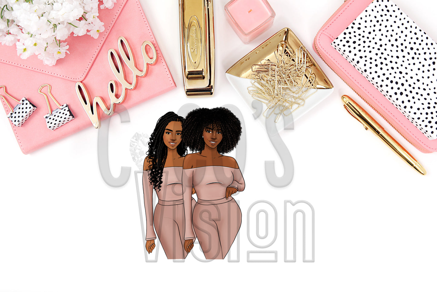 Charloette Pink Stickers