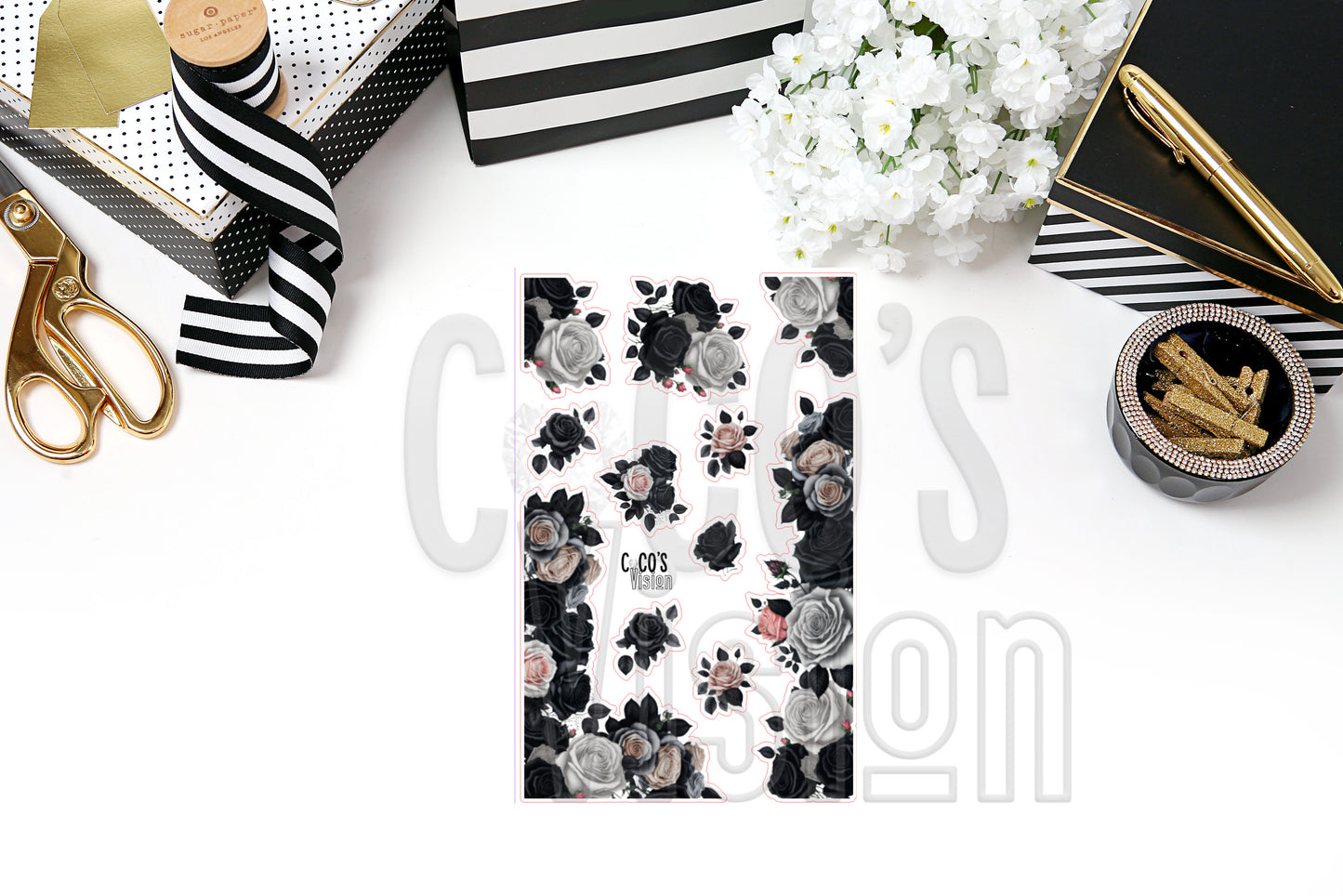 Black Roses Floral