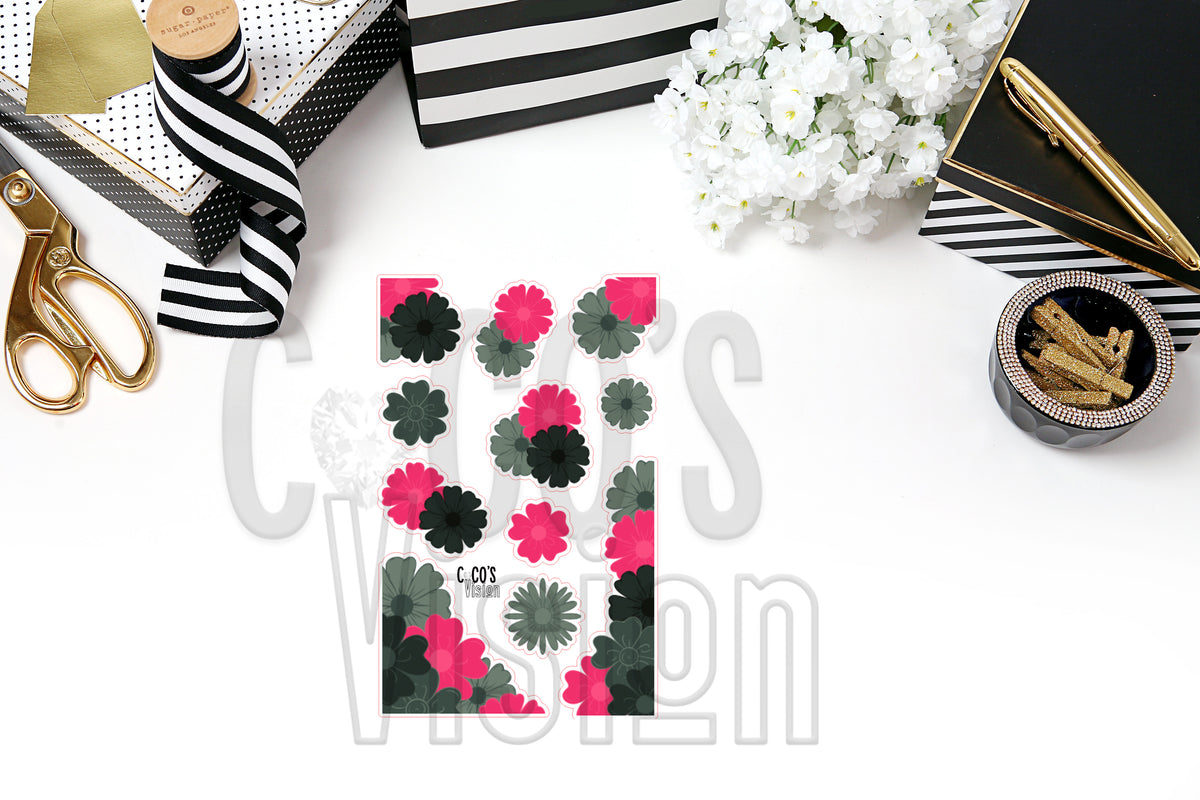 Green & Pink Floral