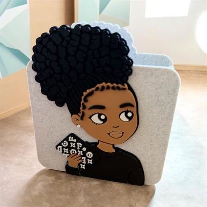 Coco Black Girl Pen (Pencil) Holder