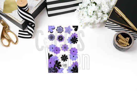 Lilac Black Floral