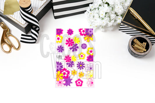 Yellow Pink & Purple Floral