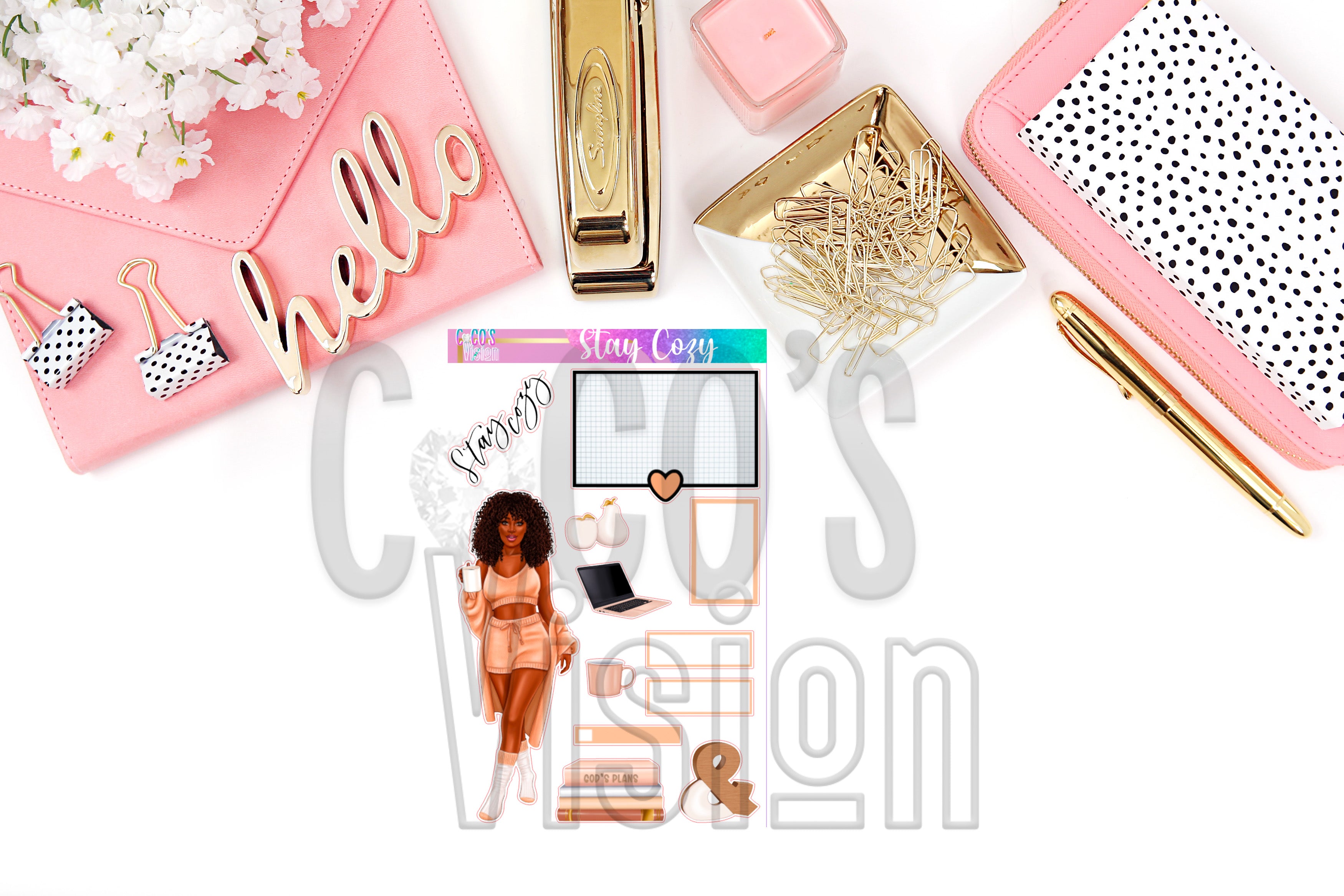 Stay Cozy Deco 1/2 Sheet Stickers – Cocos Vision Shop